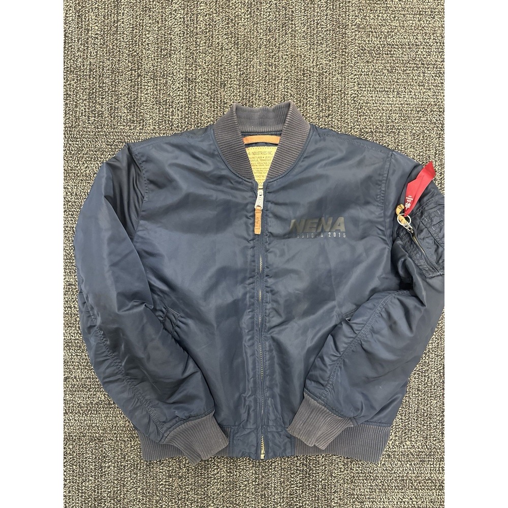 Alpha Industries Regular Fit Bomber Jacket Coat Black Men's Size XL